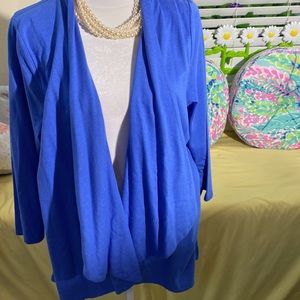 Charter Club blue open front jacket or duster